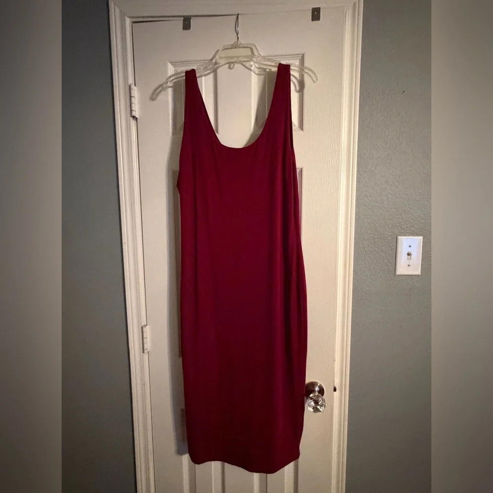 Bar III Burgundy Sleeveless Dress - Picture 3 of 11